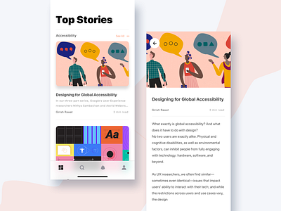Design Blog App app blog blog app blog design blog graphic blog header branding card design design blog illustration ios iphonex minimal mobile app design mockup typography ui ux vector