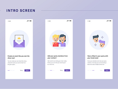 Dribble Shot Event Intro app app screen intro screen intro screens minimal app mobile screen ui ui ux ui ux design wireframe