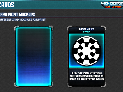 Card comps for Hologrid Monster Battle ar mobile styleguide ui ux ui