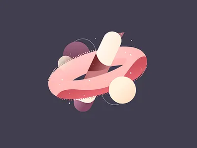 Birdie abstract float illustration shapes