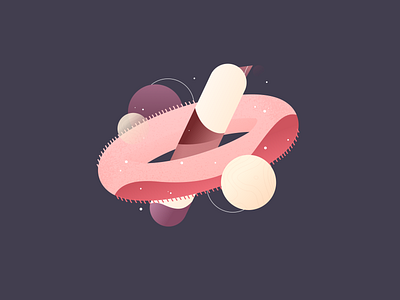 Birdie abstract float illustration shapes