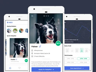 Pet Adoption App Concept adopt adoption care cat dog help mobile pet shelter ui ux