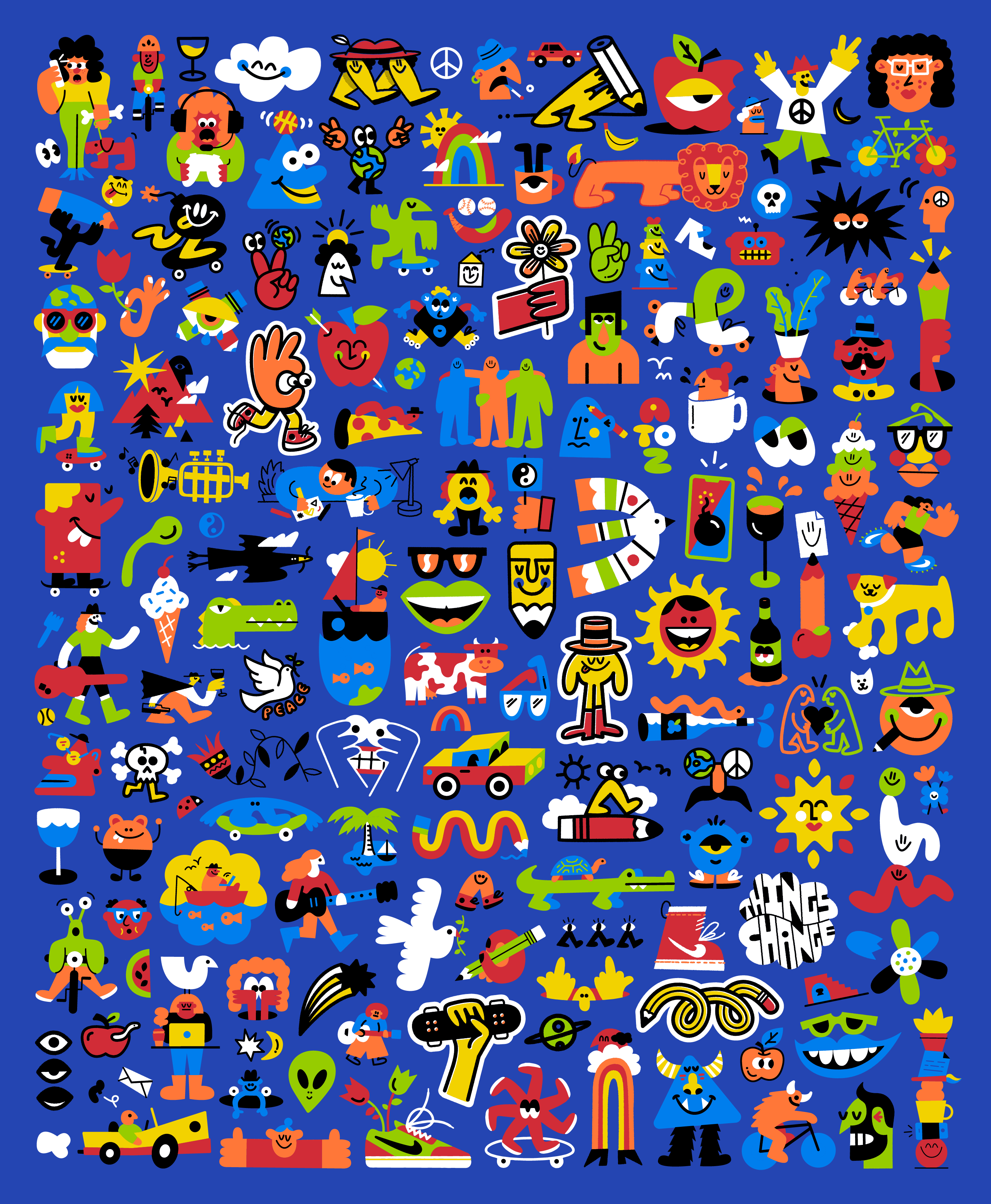 2022 hits/misses ✍️✅ art character design doodle drawing fun icon illustration sticker vector