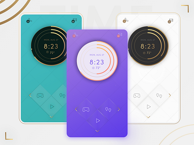 Clock 2 clock fun futuristic interface lock screen minimal mobile
