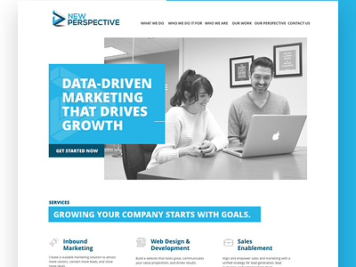WebSite Design Conept for Marketing Agency blue and white branding design ui webdesign