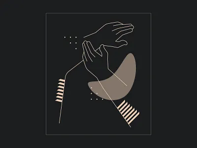 Old hands are New hands hands hi kuu hikuu illustration kuuhubbard pattern vector