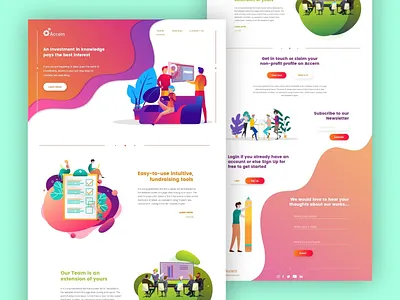 Accern Webpage Concept design illustration landing page landing page concept logo typography ux uxui vector web web design webpage website