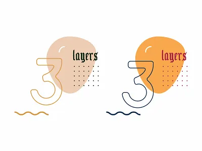 3 with dot grid branding illustration kuuhubbard typography