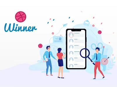 Dribbble Invite Winner annowncement design dribbble illustration invitation invite invite giveaway winner