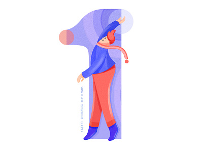 Dancing boy cartoon illustration
