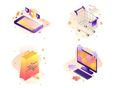Isometric Icons set art design digital digital art drawing flat icon illustation illustration illustrator infografika infographic infographic design isometric isometric art isometric design ui ux vector web