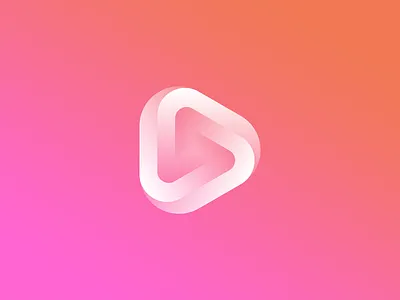 Play Forever Logo 3d logo branding esports game gaming gradient icon identity impossible object logo play spiral sport stream triangle video