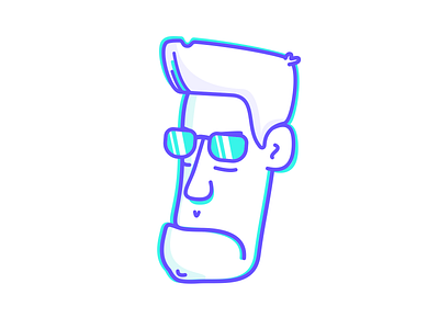 Hasta la vista artwork character design head illustration outline simple terminator vector