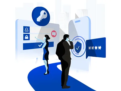 Two Factor Authentication (2FA) 2fa design flat icon illustration web