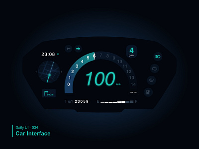 Daily UI 034 Car Interface car interface dailyui 034 dailyui100