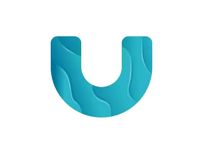 U for Undersea brand branding design dribbble flat gradient graphic icon identity illustration illustrator letter u logo minimal modern msaifulhak musafeer sea ui water
