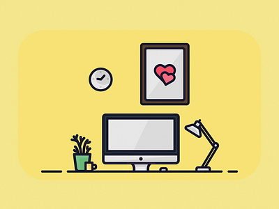 Pc set 2d 2d art 2d artist art design flat vector