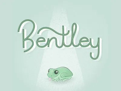 Bentley the Frog amphibian animal art bright cute design frog goodtype goodtypetuesday green hand lettering illustration lettering pastel color pet