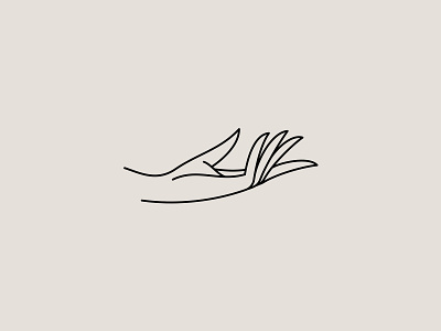 . branding design give hand icon identity illustration logo mark monoline
