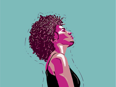 Girl-illustration design girl graphic design illustration pink vector