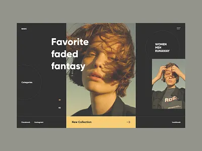 Basic clothing fashion shopping ui web