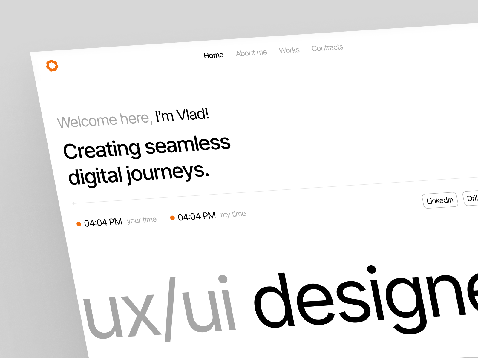 Example of Yaschenkov / Portfolio landing page