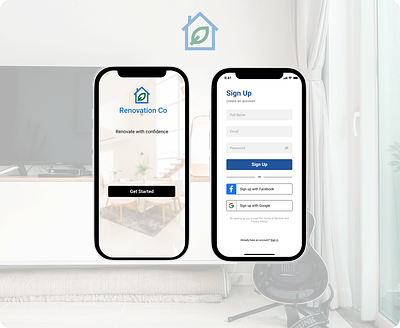 Renovation Co - Daily UI Challenge #001 dailyui001 design figma mobile app ui uichallenge