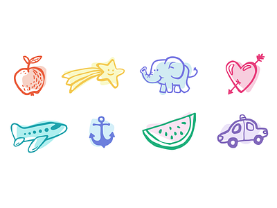 Travel Time Icons coloful design funny funny icons icon icondesign kids icons outline icon outline icons travel travel time travel time icons ui vector