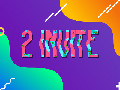 2 Dribbble Invite 2 2 invite 2 invites bala ux colorful dribbble dribbble invite giveaway dribbble invites free gradient graphic vector