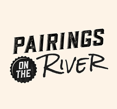 Pairings on The River branding design graphic design logo typography