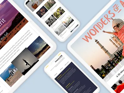 Random Works adventure branding brush font design travel ui ux web design