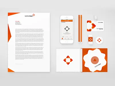 better now brand branding design identity logo logotype mockup orange vector