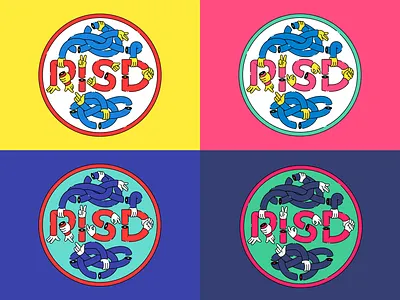 RISD Logo Handsy Riff adobe color colorway design hands illustration illustrator logo risd vector