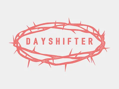 Dayshifter branding color concept cream crown logo nature pink plants shirt simple thorns
