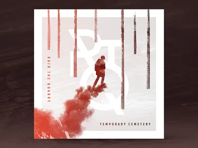 Temporary Cemetery Album Cover album art alternative band ghost town music raid the quarry raleigh red rock smoke traveller white