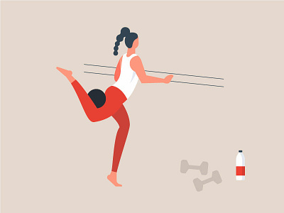 Break A Sweat active balance barre cardio dance diet dumbbells exercise fitness girl healthy illustrator people pilates self care stretching strong woman workout yoga