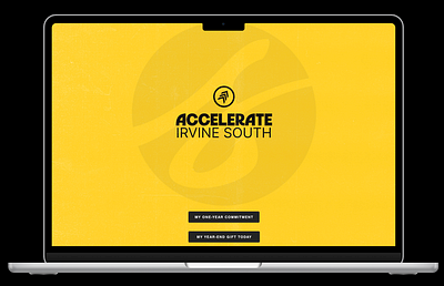 Accelerate Giving Campaign accelerate black branding church desktop figma giving landingpage mobile ui ux web website yellow