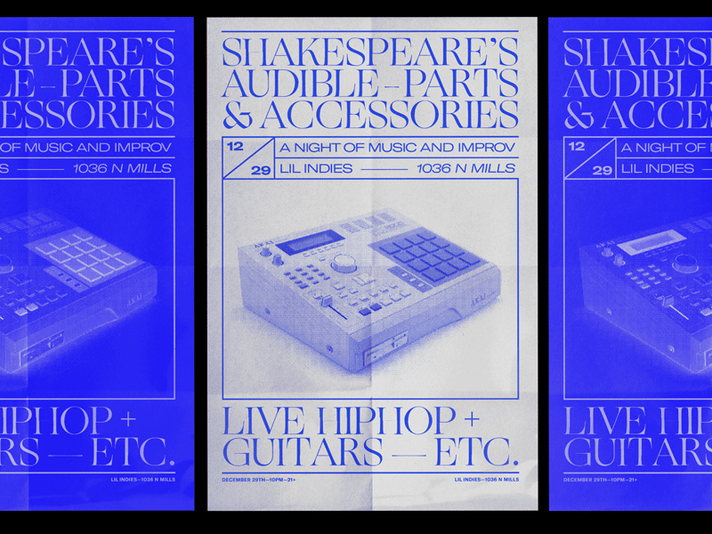 SAP&A—December flyer grid layout mpc poster show texture type typography