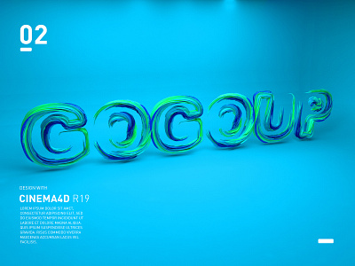 C4D Letter Exercise 02 banner design c4dart color ui.