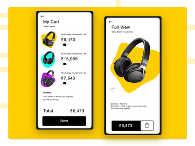 Online Shopping (UX | UI) cart mobile app shopping app ui ux