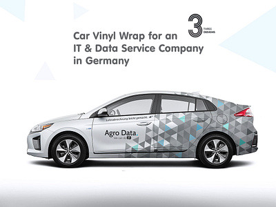 Car winyl wrap for an IT & Data Service Company brand and identity branding car car wrap graphic design wrap wrapping