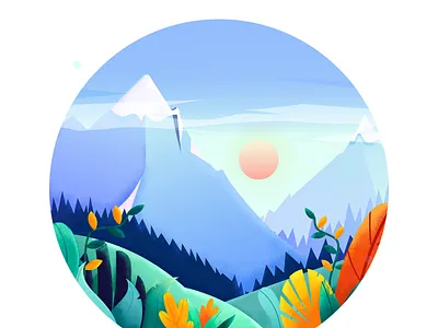 spring design green illustration spring 插画 春天