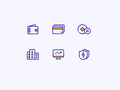 Financial ICONS color design financial icon