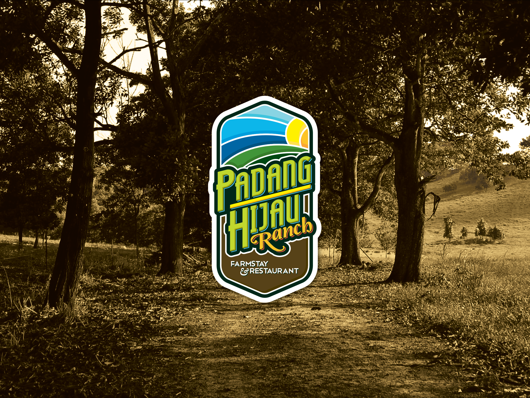 Padang Hijau Ranch branding design graphic design illustration logo typography vector