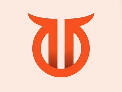 Bull Horn Icon animal branding bull creative design graphic icon illustration illustrator logo logo mark newglue taurus vector