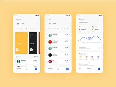 Financial app - 01 app design expense finance statistic ui ux