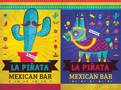 La Pinata Posters cactus latin latin america mexican mexico pinata poster selina sugarskull