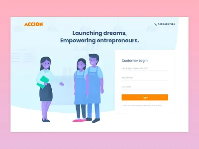 Login Page bank app banking customer portal illustration login minimal login ui
