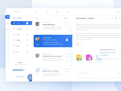 Mail client app concept - inbox app design inbox mail app mail client web app web app design