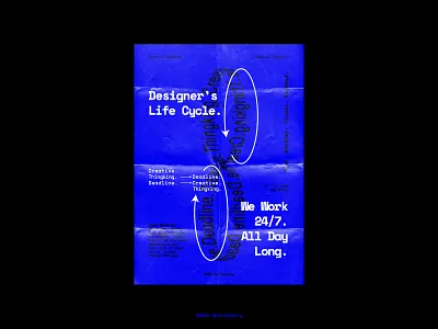 Designer's Life Cycle. dailyposter noise poster texture typogaphy vector